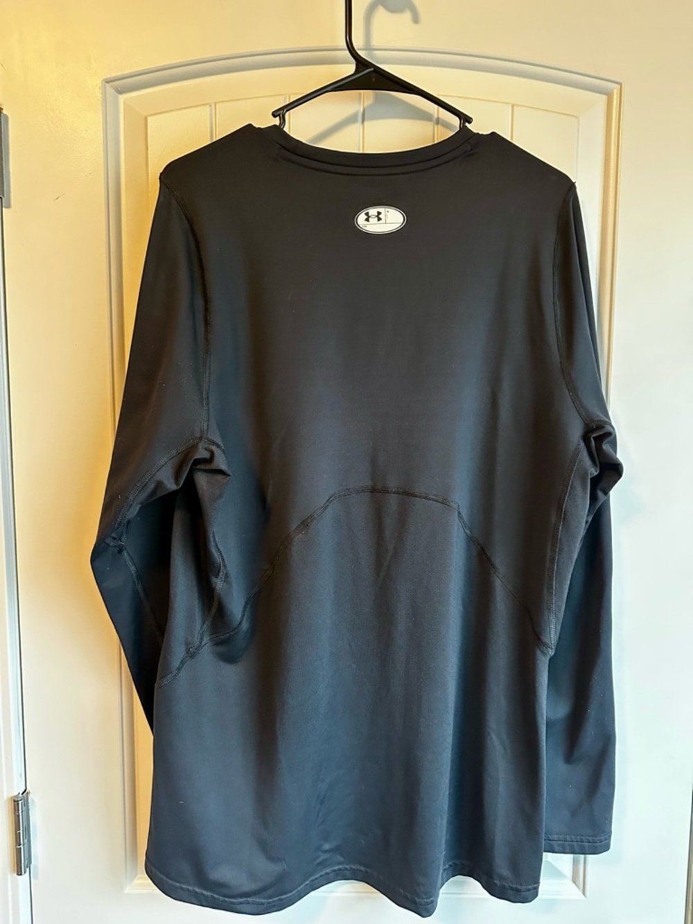 Under Armour ColdGear Fitted Pullover T-Shirt XL Black Men's Long Sleeve - Picture 2 of 3